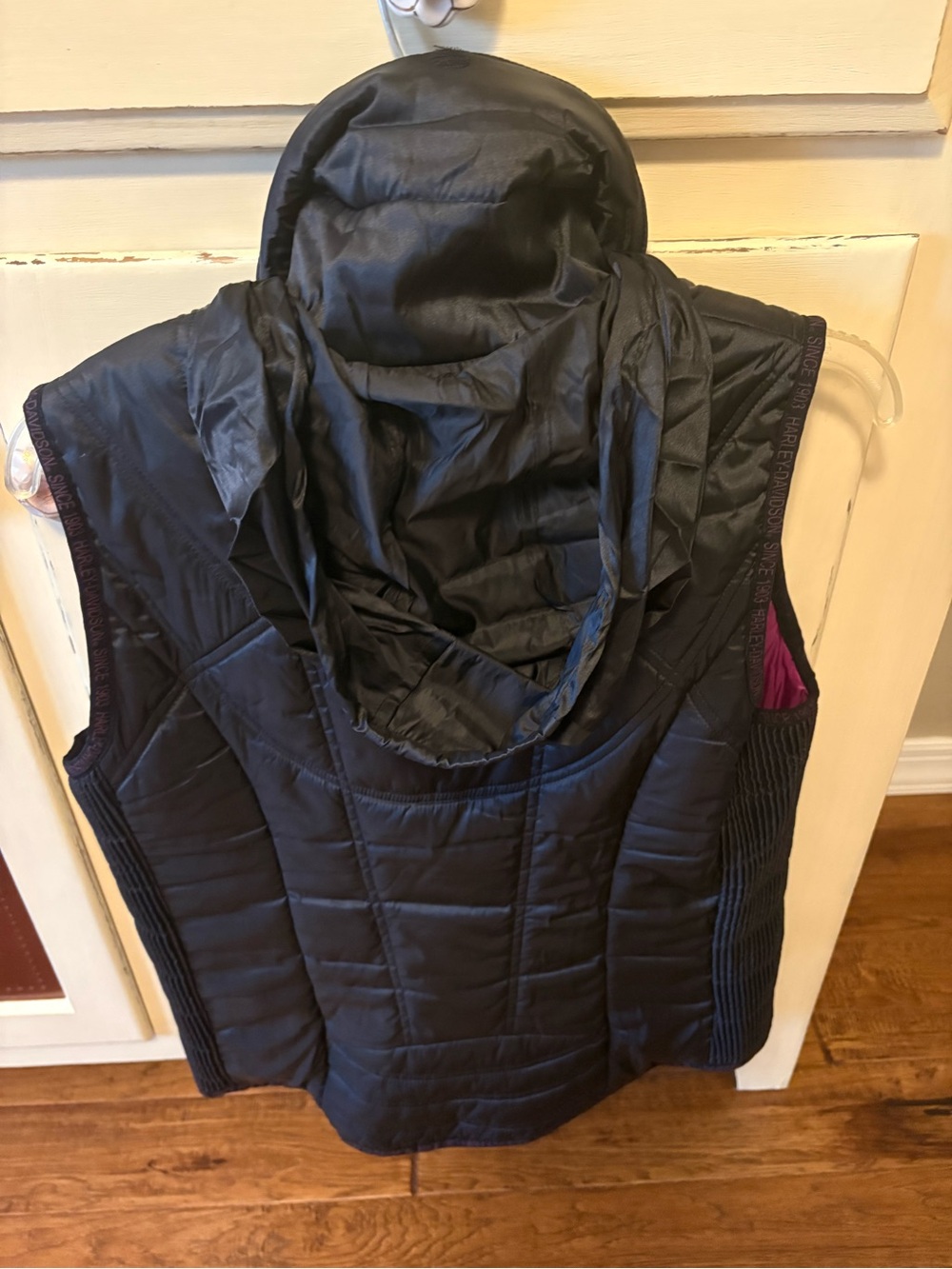 Harley Davidson Ladies Quilted Vest black/pink Size Medium - Picture 6 of 7